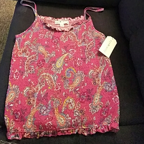 Paisley printed pink tank top - Picture 1 of 6